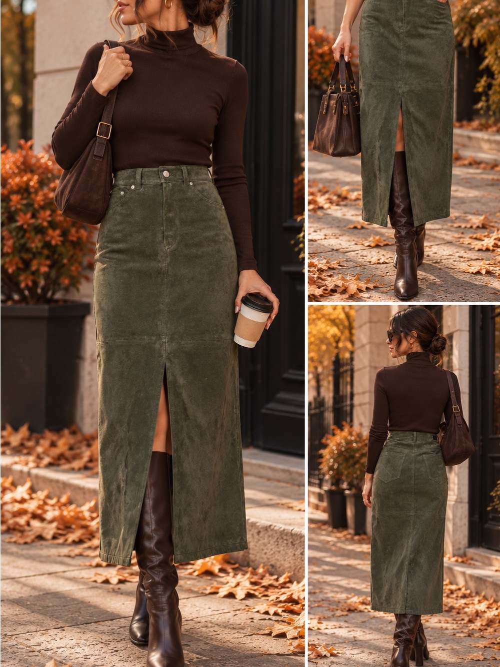 BLANKNYC Suede Midi Skirt